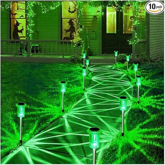 Halloween Solar Lights Outdoor 10 Pack Solar Pathway Lights Outdoor Halloween - Picture 8 of 8